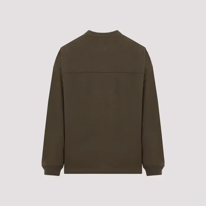 Bottega Veneta o1s1rm0326 Jersey Oversized Long Sleeve T-Shirt in Olive Size US M / EU 48-50 / 2 - 2 Thumbnail