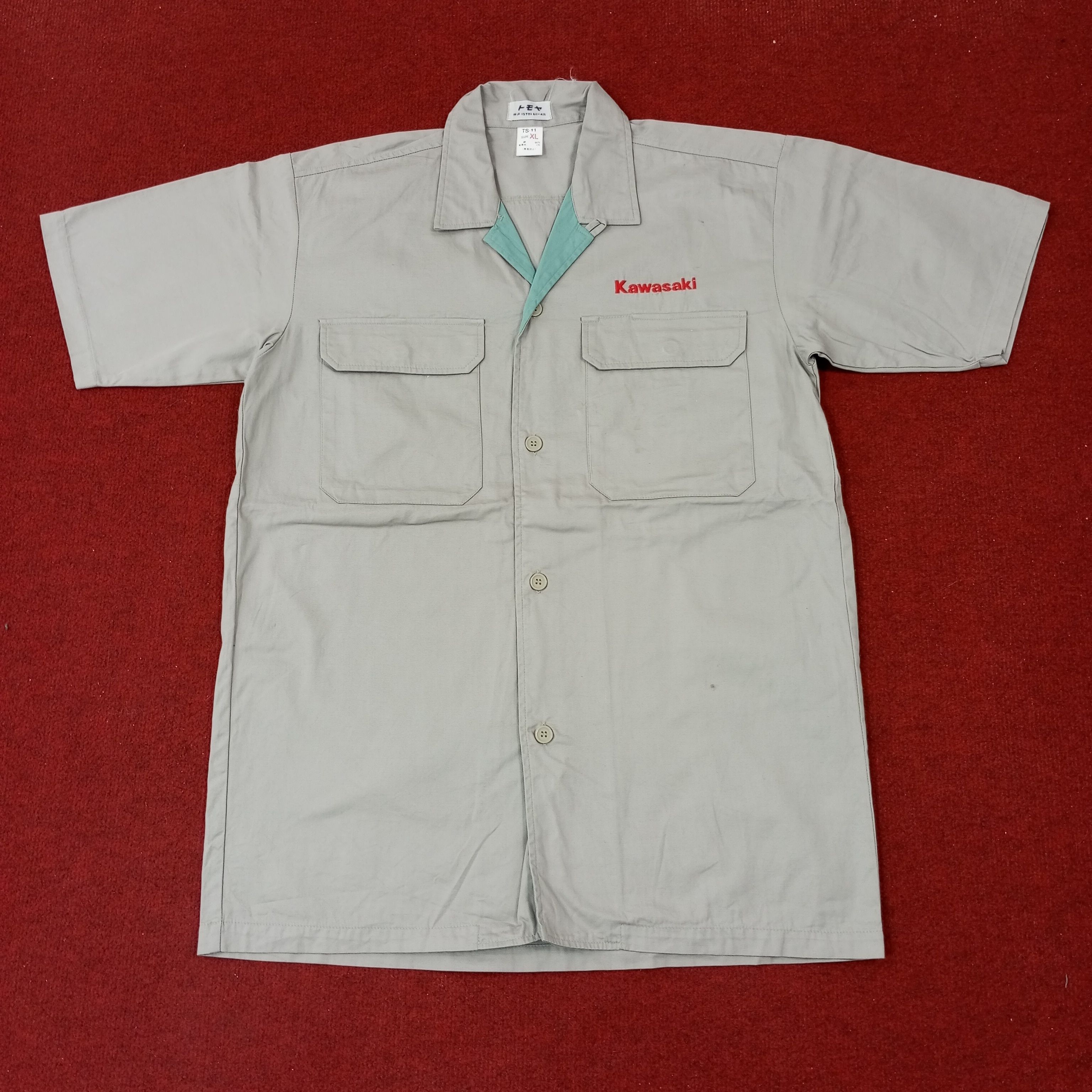 Japanese Brand × Vintage Kawasaki Japanese Brand Workwear Shirt C219N55 Size US L / EU 52-54 / 3 - 1 Thumbnail