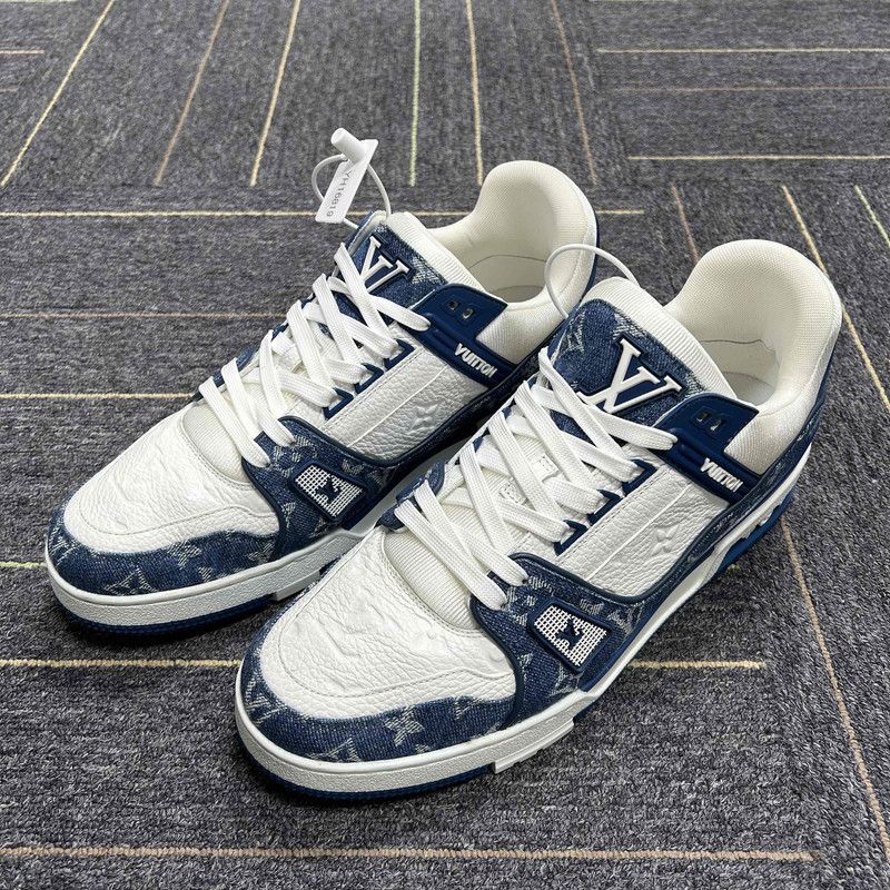 Louis Vuitton Louis Vuitton Denim Low-Top Fashion Sneakers 0079 Size US 9.5 / EU 42-43 - 1 Thumbnail