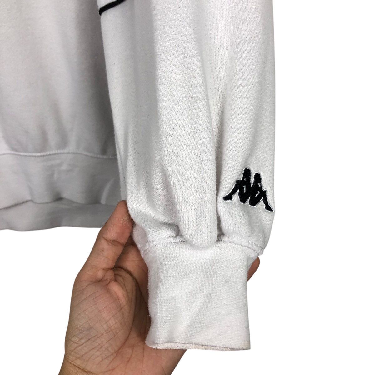 Japanese Brand Vintage Kappa Big Fit Sweat Black Chest Stripe, Minimal Logo Size US M / EU 48-50 / 2 - 12 Thumbnail