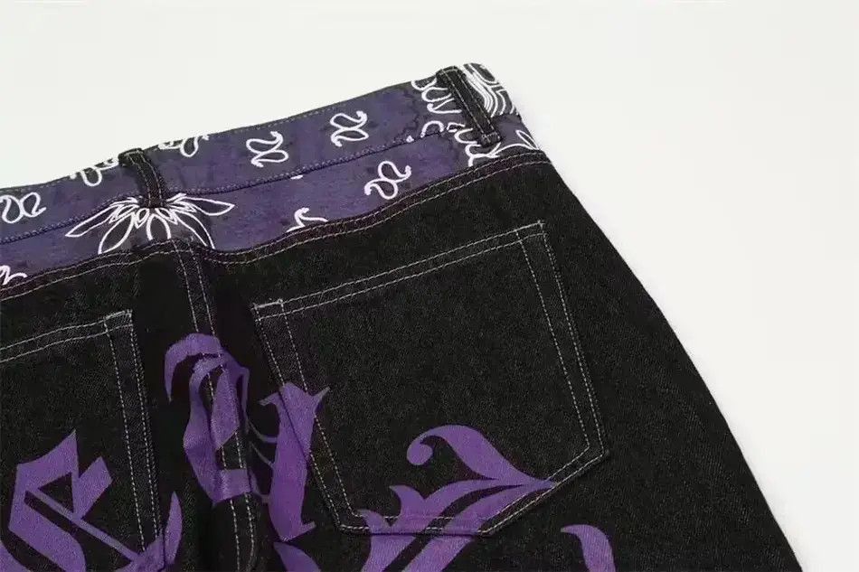 Japanese Brand Paisley Bandana Painted Graphic Denim Jeans Size US 32 / EU 48 - 5 Thumbnail
