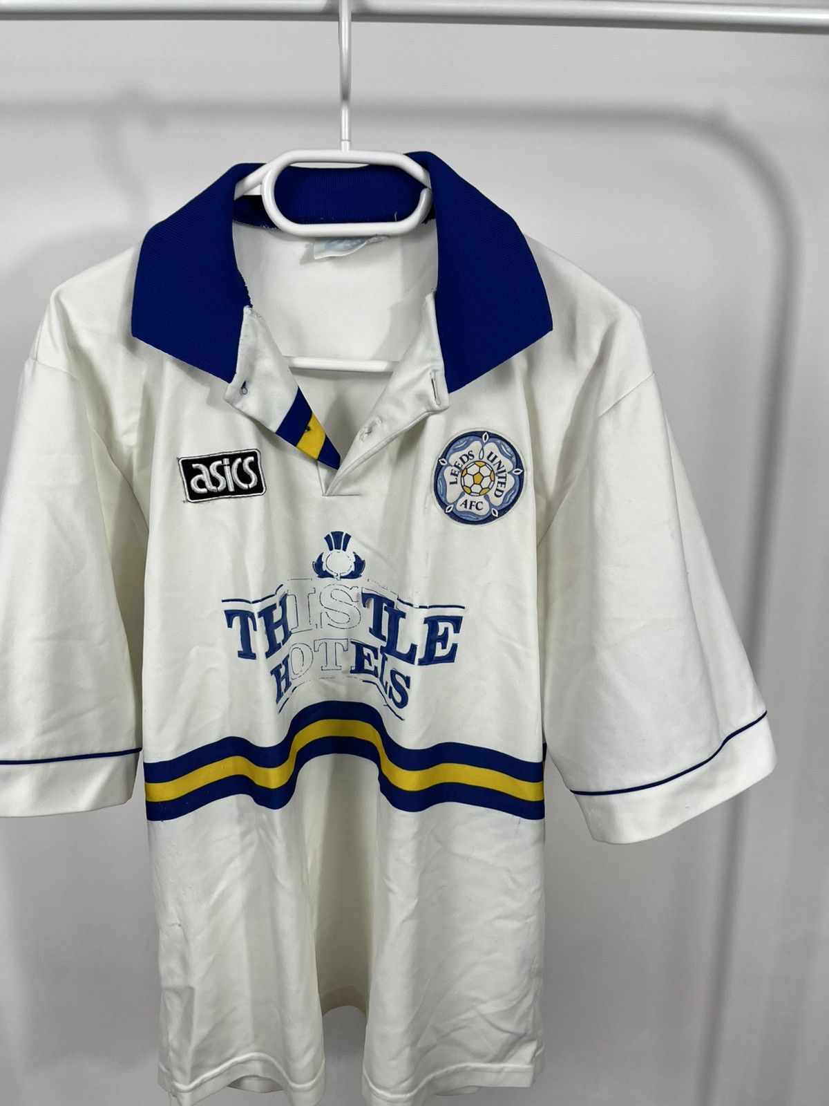 Asics Vintage Asics Leeds United AFC Football Shirt XL Made in UK Size US XL / EU 56 / 4 - 2 Thumbnail