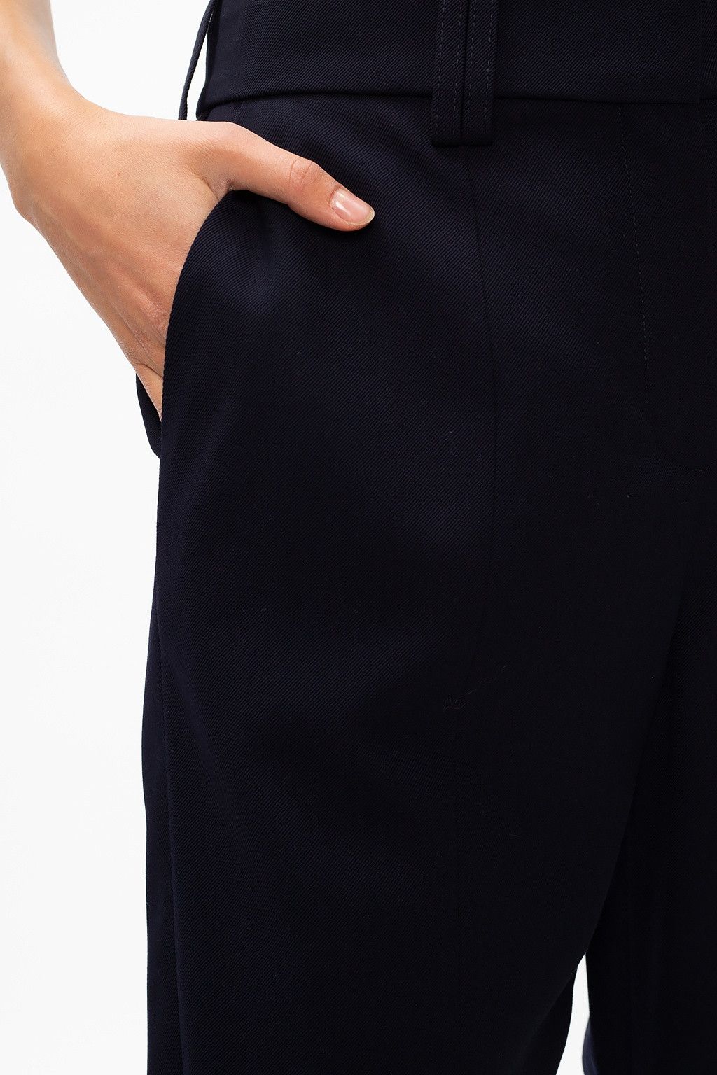 Balmain BALMAIN NAVY BLUE TAPERED LEG TROUSERS Size 28" / US 6 / IT 42 - 11 Thumbnail