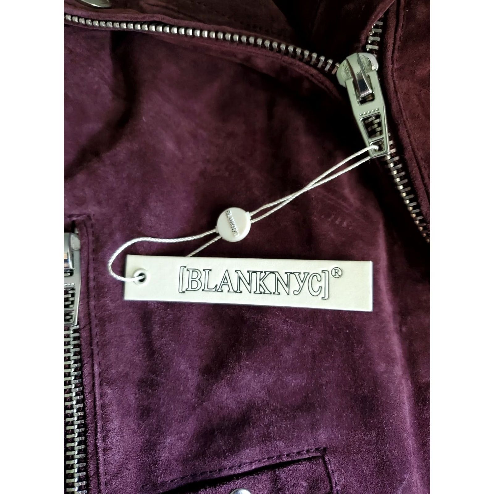 Vintage BlankNYC Suede Moto Jacket Women's Size XS Dark Plum Asymmetrical Zip New Size XS / US 0-2 / IT 36-38 - 8 Thumbnail