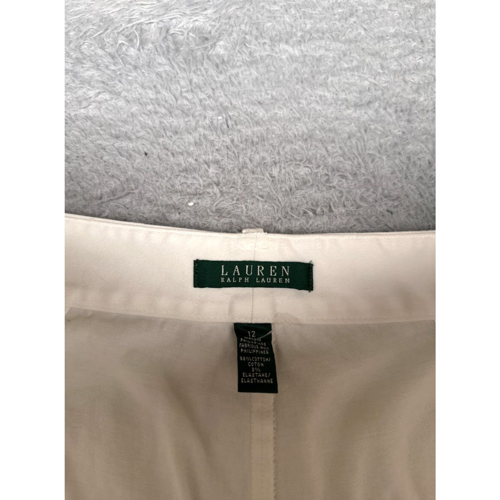 Ralph Lauren Lauren Ralph Lauren Shorts Women 12 White Chino Twill Cotton Hike 32x10 Size 34" / US 12 / IT 48 - 7 Thumbnail