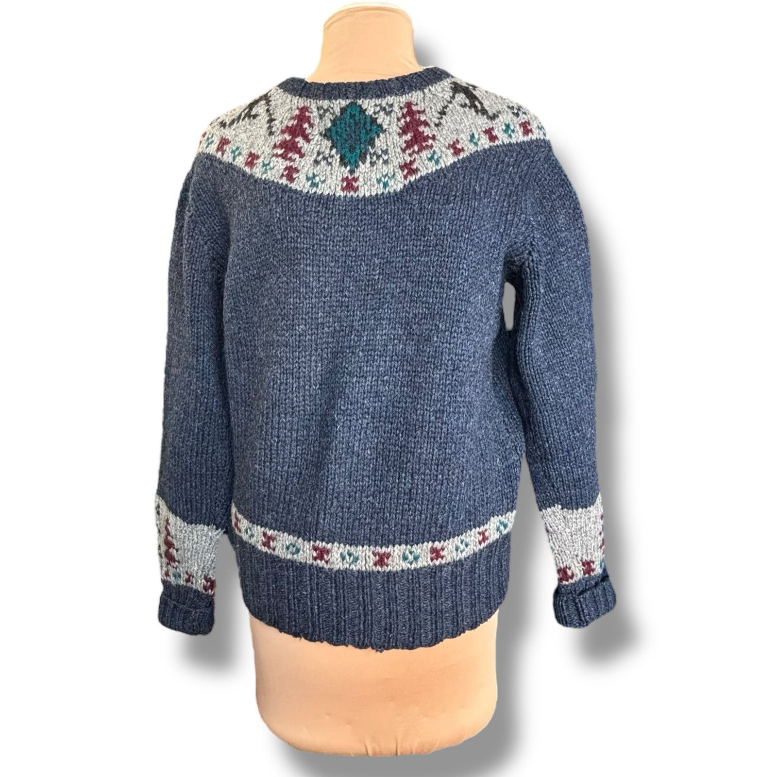 Polo Ralph Lauren Vintage 90s Polo Ralph Lauren Blue Wool Ski Sweater Nordic Size US S / EU 44-46 / 1 - 2 Thumbnail