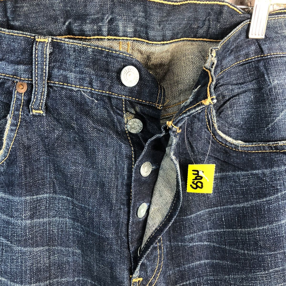 Levi's 501 Levis Blue Disstressed Denim Pants #A953 Size US 34 / EU 50 - 12 Thumbnail