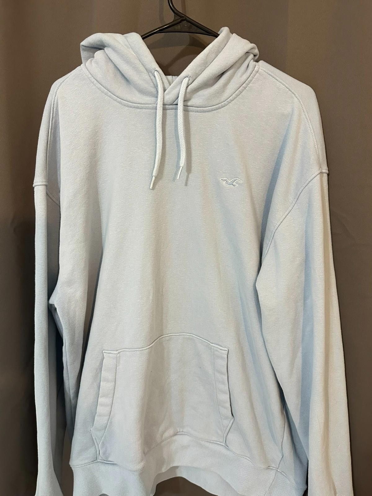 Hollister Hollister hoodie in XL pale blue -embroidered bird logo Size US XL / EU 56 / 4 - 1 Thumbnail