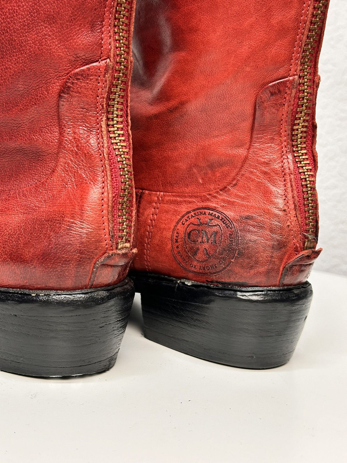 A.S.98 Vintage Italian AS 98 Rick Owens Style Leather Biker Boots Size US 9 / IT 39 - 5 Thumbnail