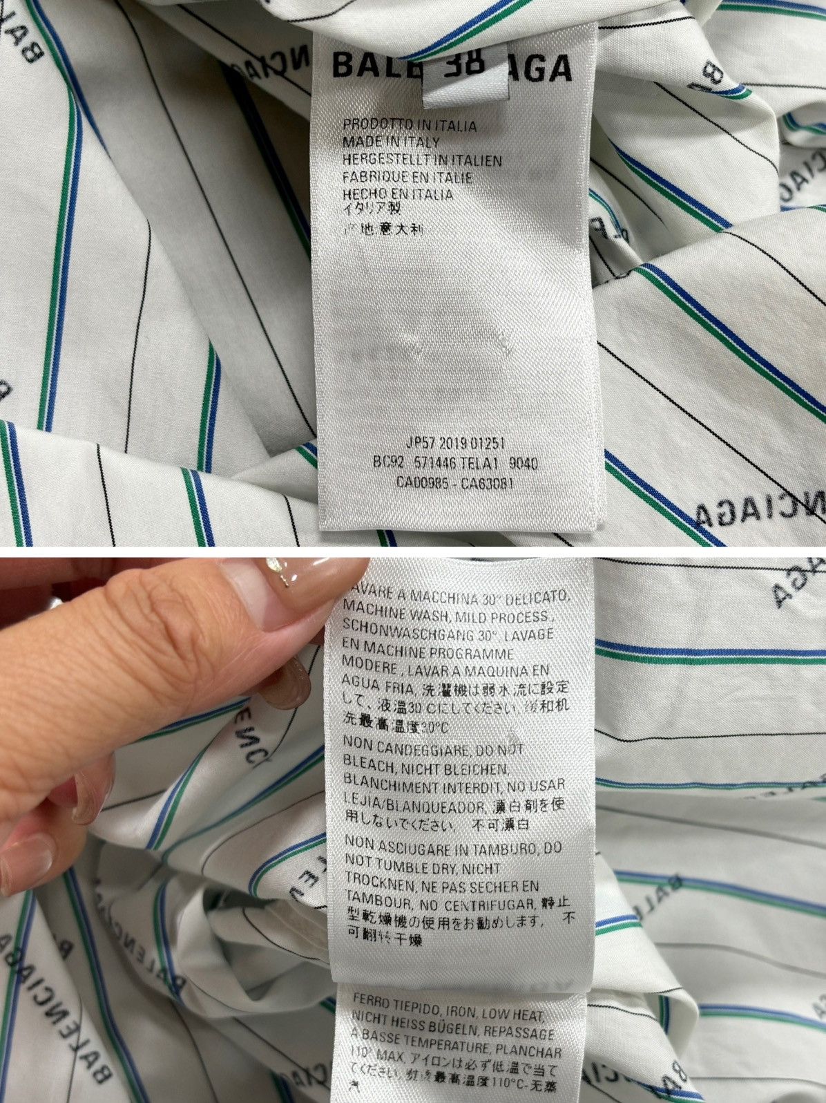 Balenciaga Balenciaga Patchwork Shirts Size US XL / EU 56 / 4 - 8 Thumbnail