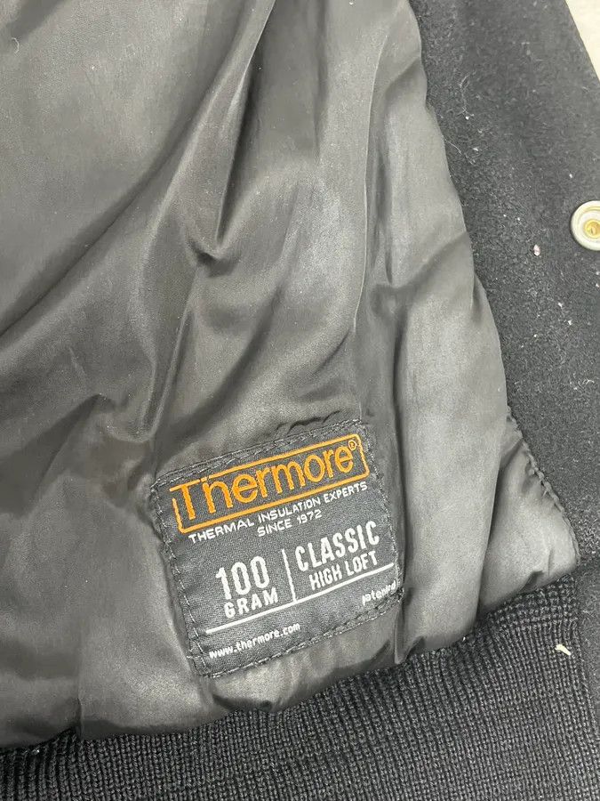 Levi's 2000s Levi’s Leather & Wool Teddy Black Bomber Jacket Size US M / EU 48-50 / 2 - 10 Thumbnail