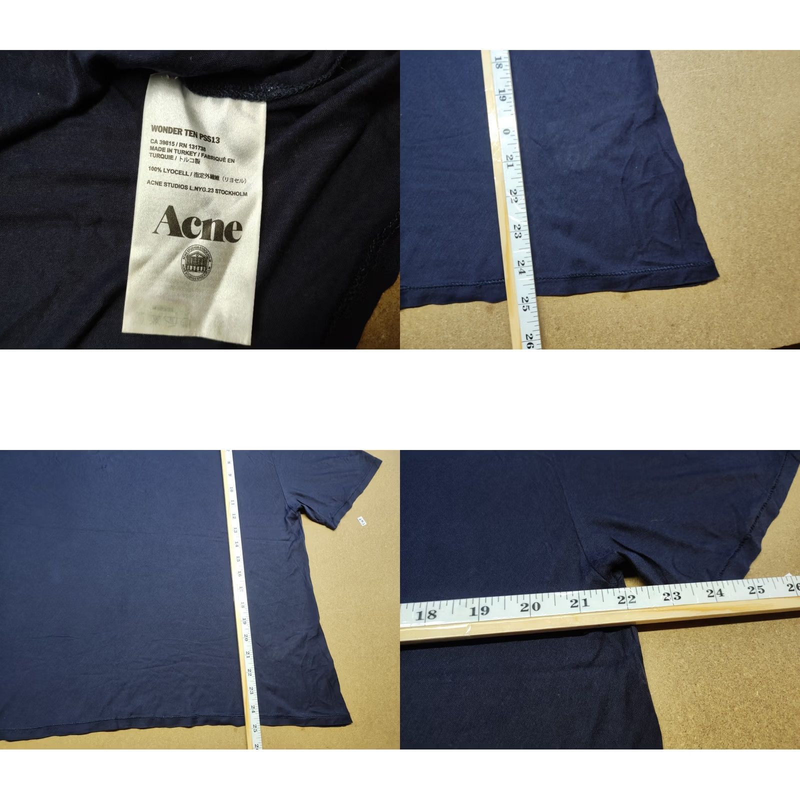 Acne Studios Acne Studios T-Shirt Womens blue Lyocell Size L Short Sleeve Regular Mens Womens Girls no Size L / US 10 / IT 46 - 8 Thumbnail