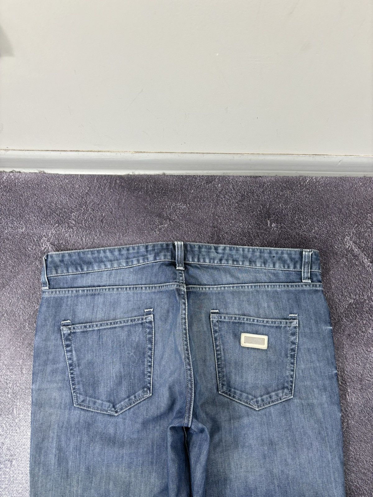 Armani Armani Collezioni Y2K Faded Blue Denim Hype Baggy Jeans Size US 40 / EU 56 - 7 Thumbnail