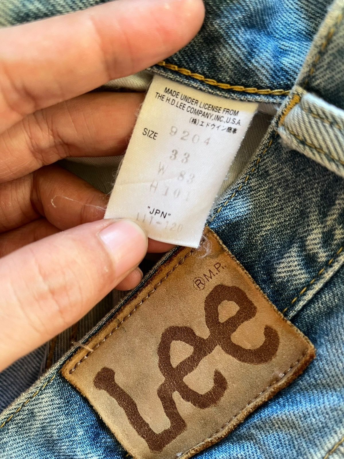 Lee Vintage 90s Lee Japan Blue Wash Distressed Baggy Jeans 32x32 Size US 32 / EU 48 - 9 Thumbnail