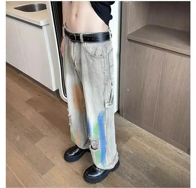 Japanese Brand Leisure micro flared distressed jeans Size US 32 / EU 48 - 4 Thumbnail