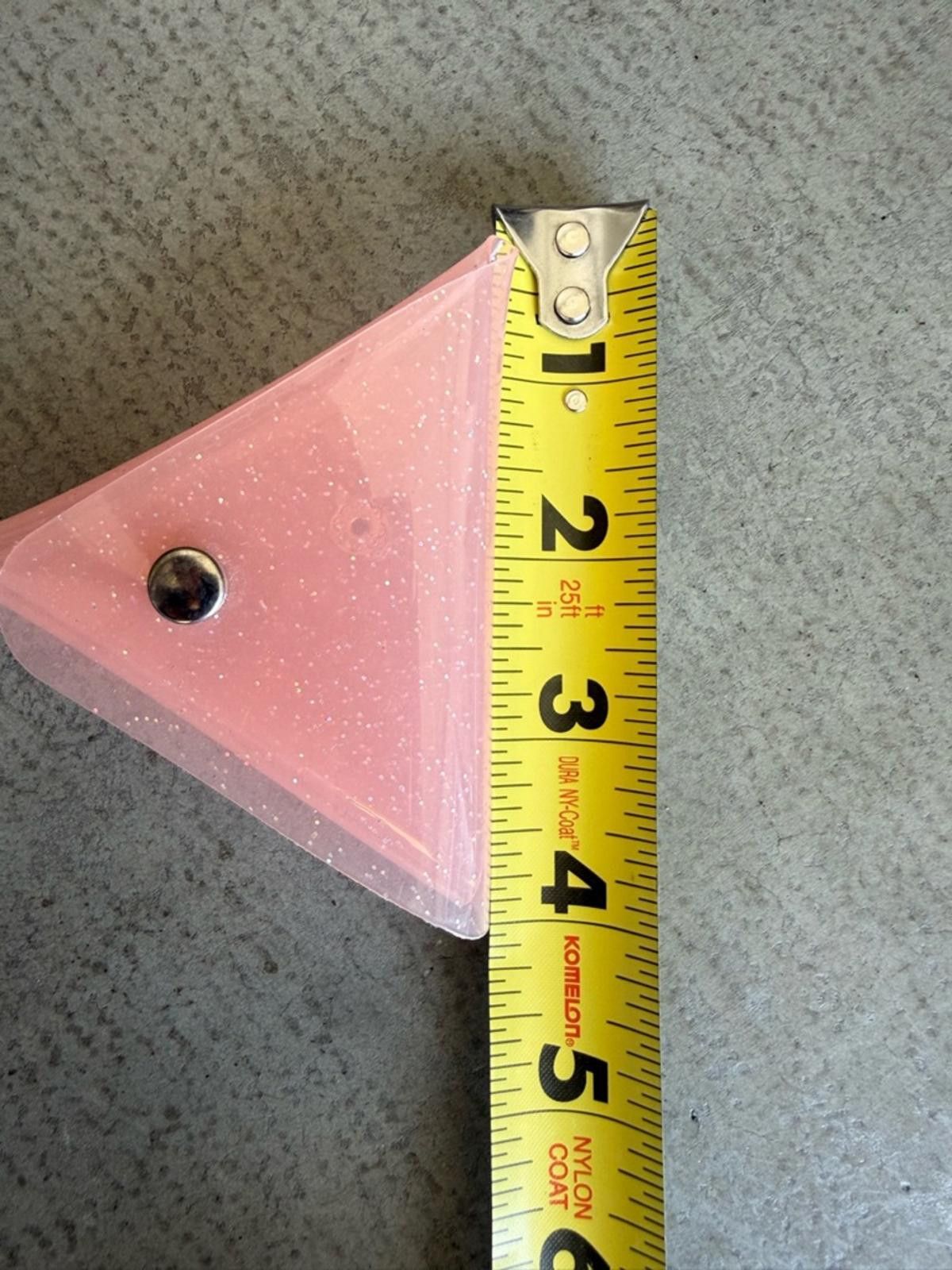 Urban Outfitters Pink Glitter Triangle Coin Pouch / Mini Snap Storage Case Size ONE SIZE - 8 Thumbnail