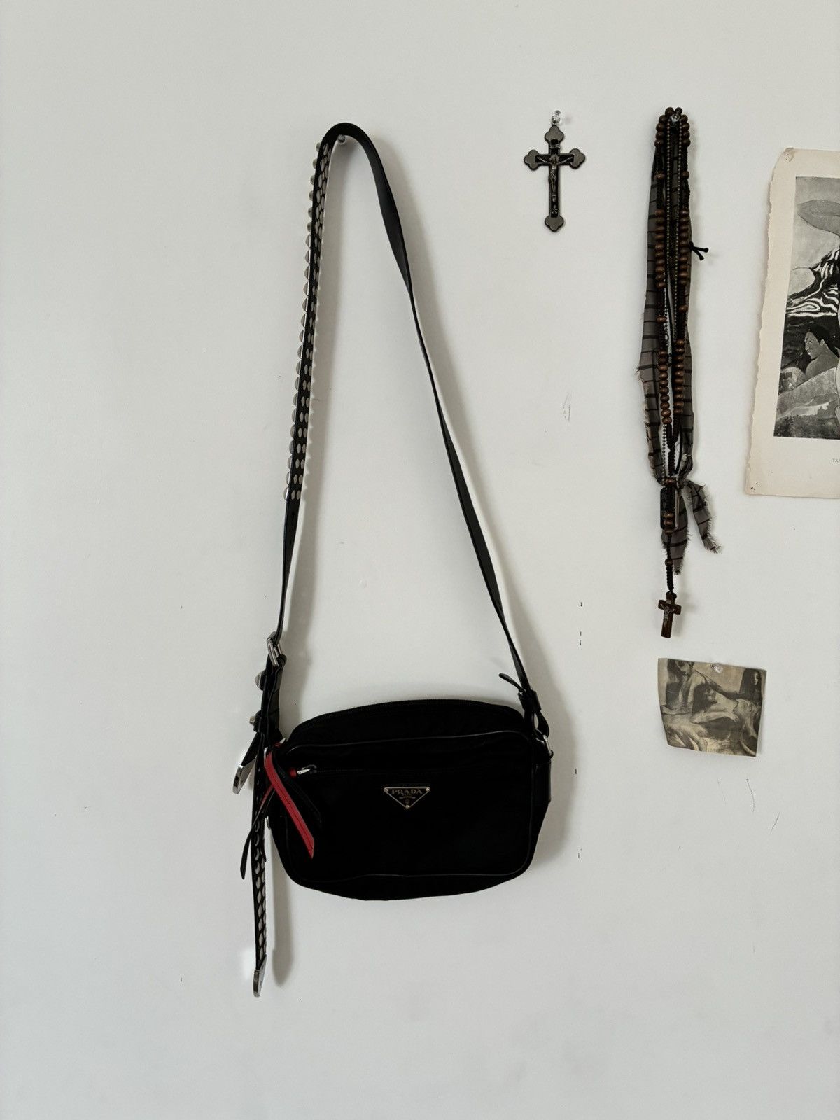 Prada Prada 2018 Studded New Vela Shoulder Bag Size ONE SIZE - 1 Thumbnail