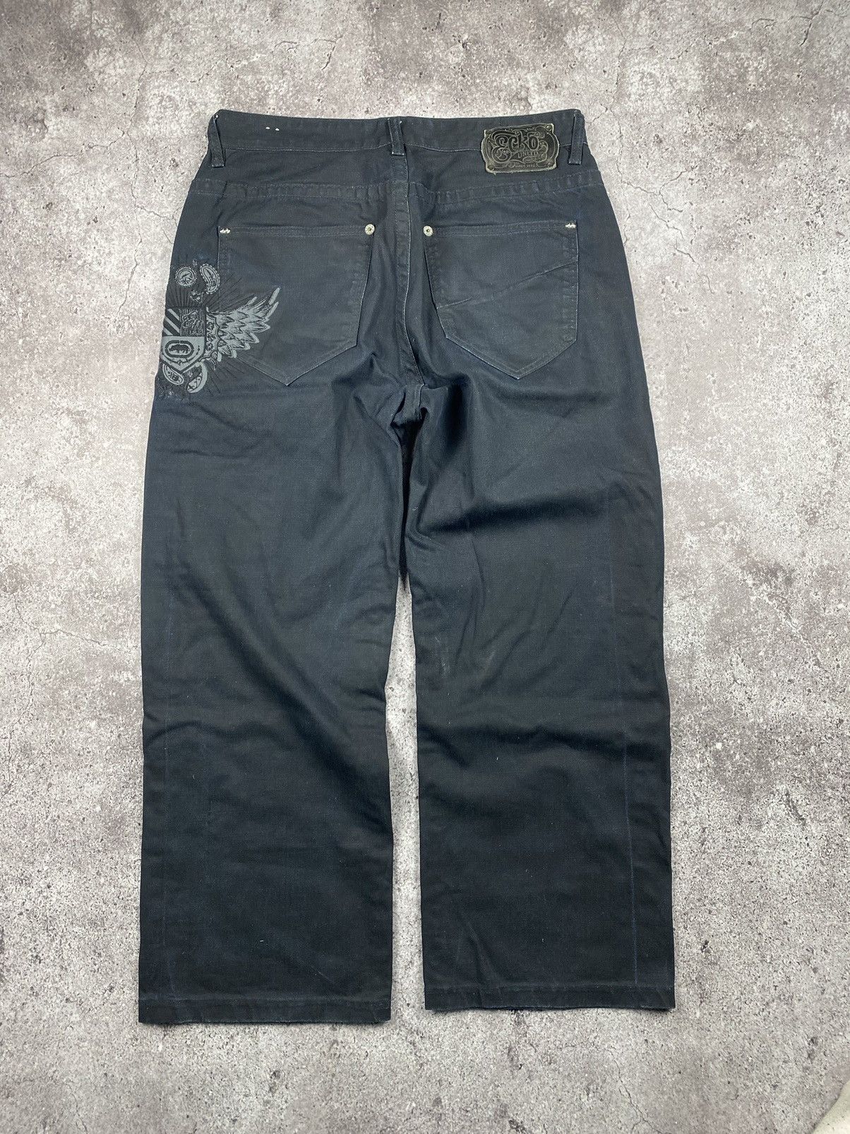 Ecko Unltd. CRAZY VINTAGE Y2K ECKO BAGGY ARCHIVAL SKATER JEANS RARE Size US 34 / EU 50 - 1 Thumbnail