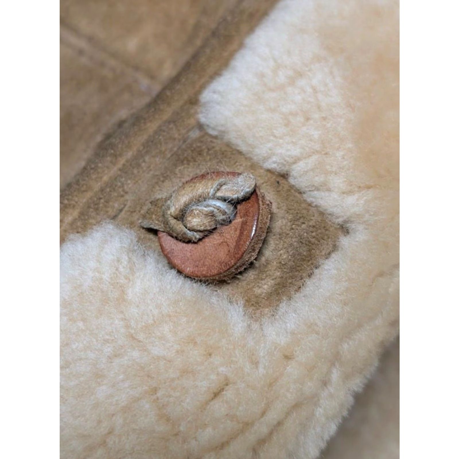 Vintage VINTAGE shearling coat men's rancher 42 brown leather sheepSkin shawl western coat M Size US M / EU 48-50 / 2 - 7 Thumbnail