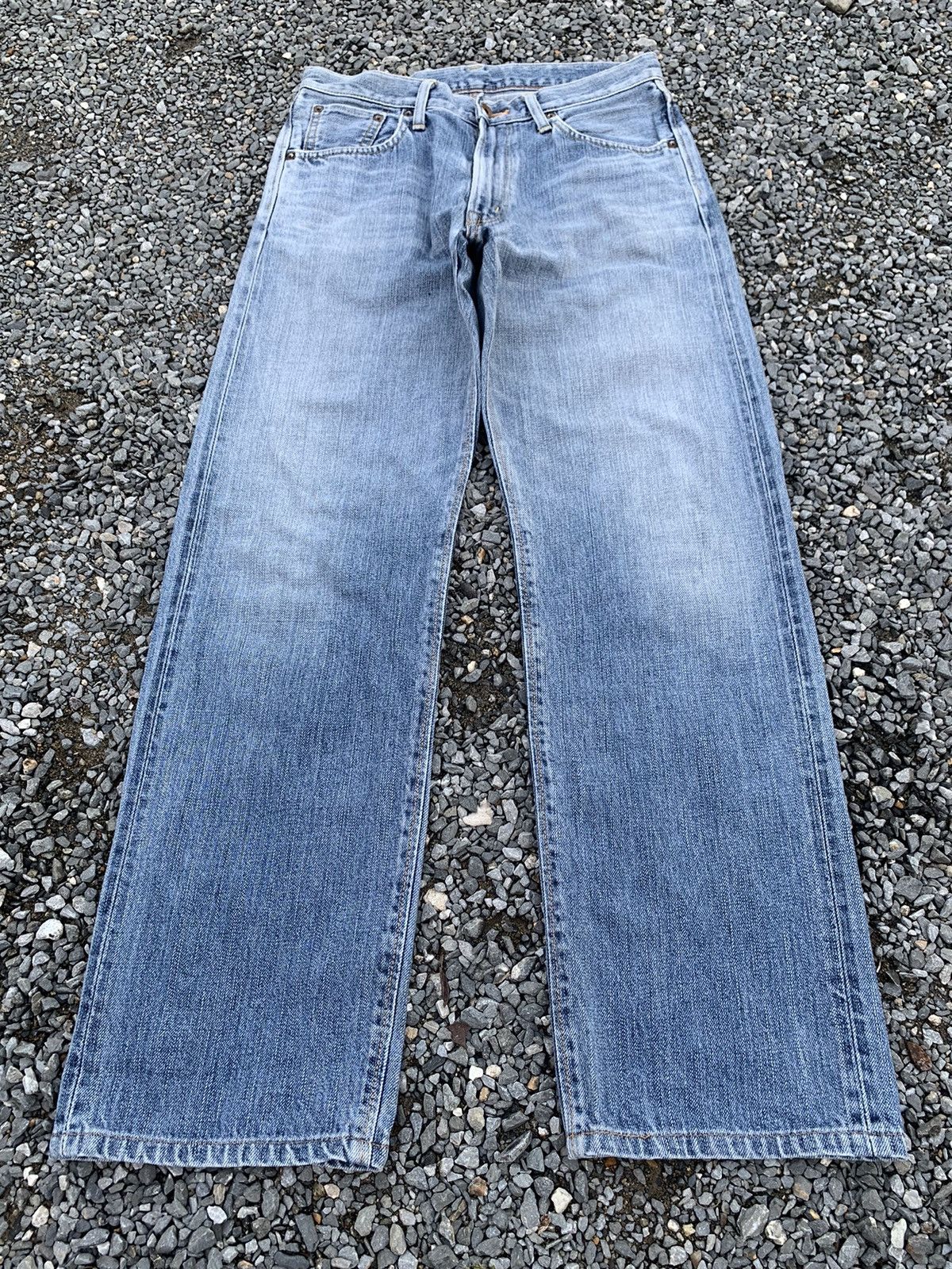 Edwin VINTAGE EDWIN 505ZX SELVEDGE FADED JAPANESE DISTRESSED DENIM Size US 30 / EU 46 - 3 Thumbnail