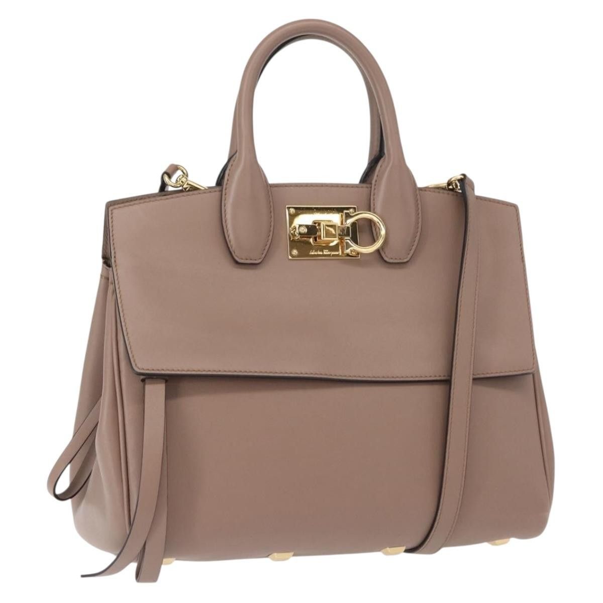 Salvatore Ferragamo Salvatore Ferragamo Studio Satchel Leather Size ONE SIZE - 1 Thumbnail