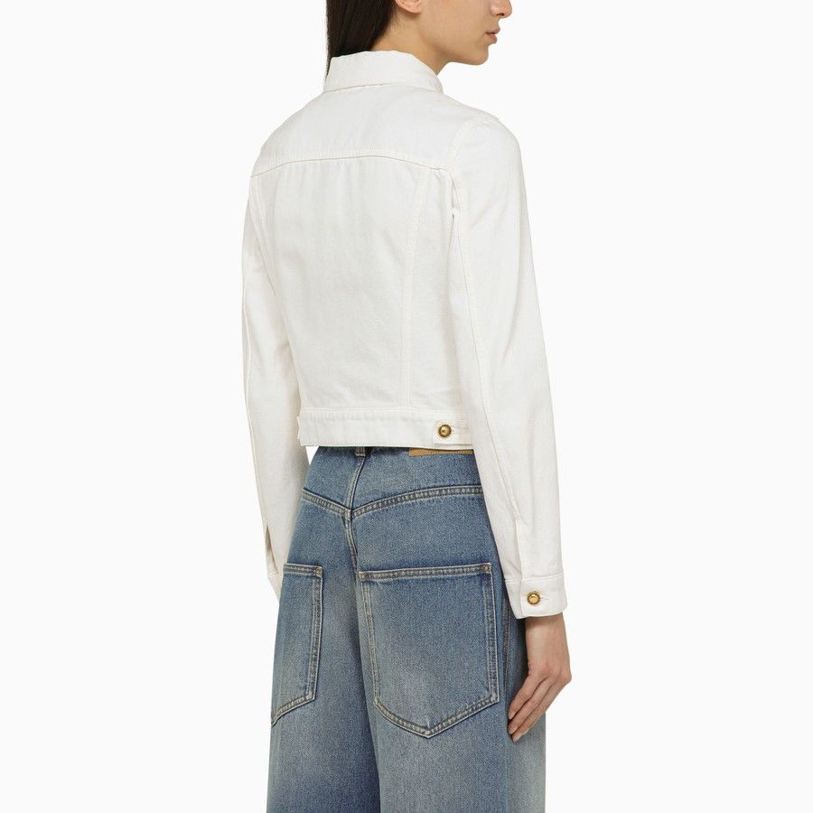 Palm Angels o1d2blof0924 Denim Jackets In White Size S / US 4 / IT 40 - 3 Thumbnail