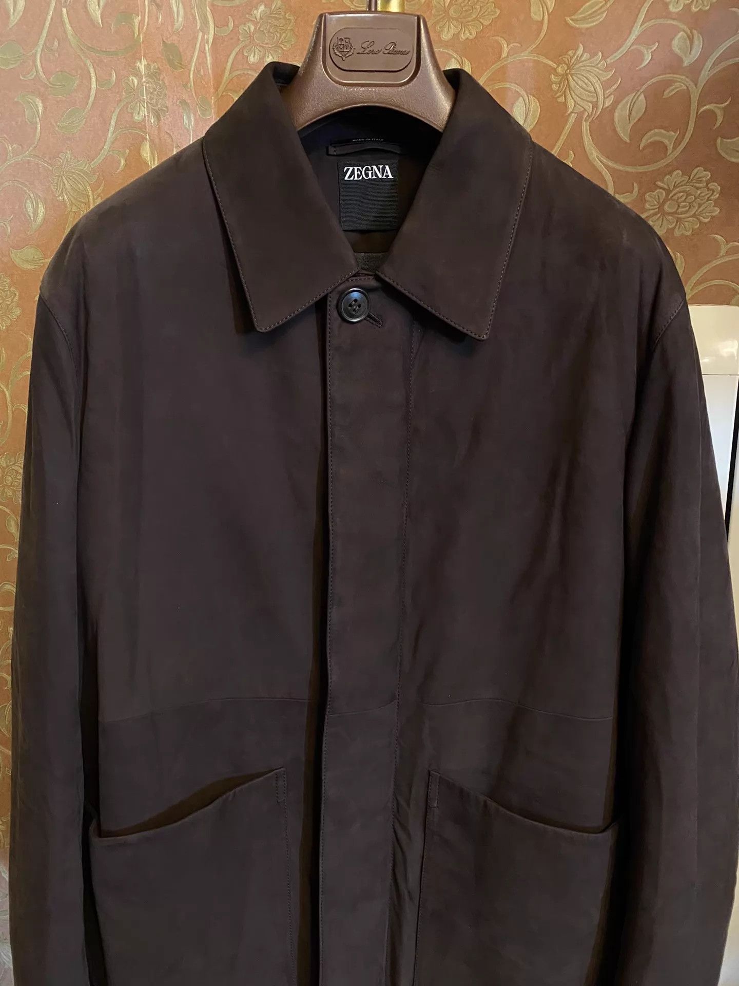 Ermenegildo Zegna ZEGNA New Full-Grain Calfskin Leather Jacket Made in Italy Size 50R - 2 Thumbnail