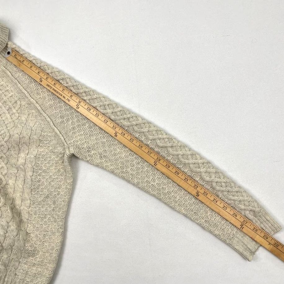 Vince Vince Yak & Wool Sweater Womens L Oatmeal Turtleneck Capsule Quiet Luxury Preppy Size L / US 10 / IT 46 - 6 Thumbnail