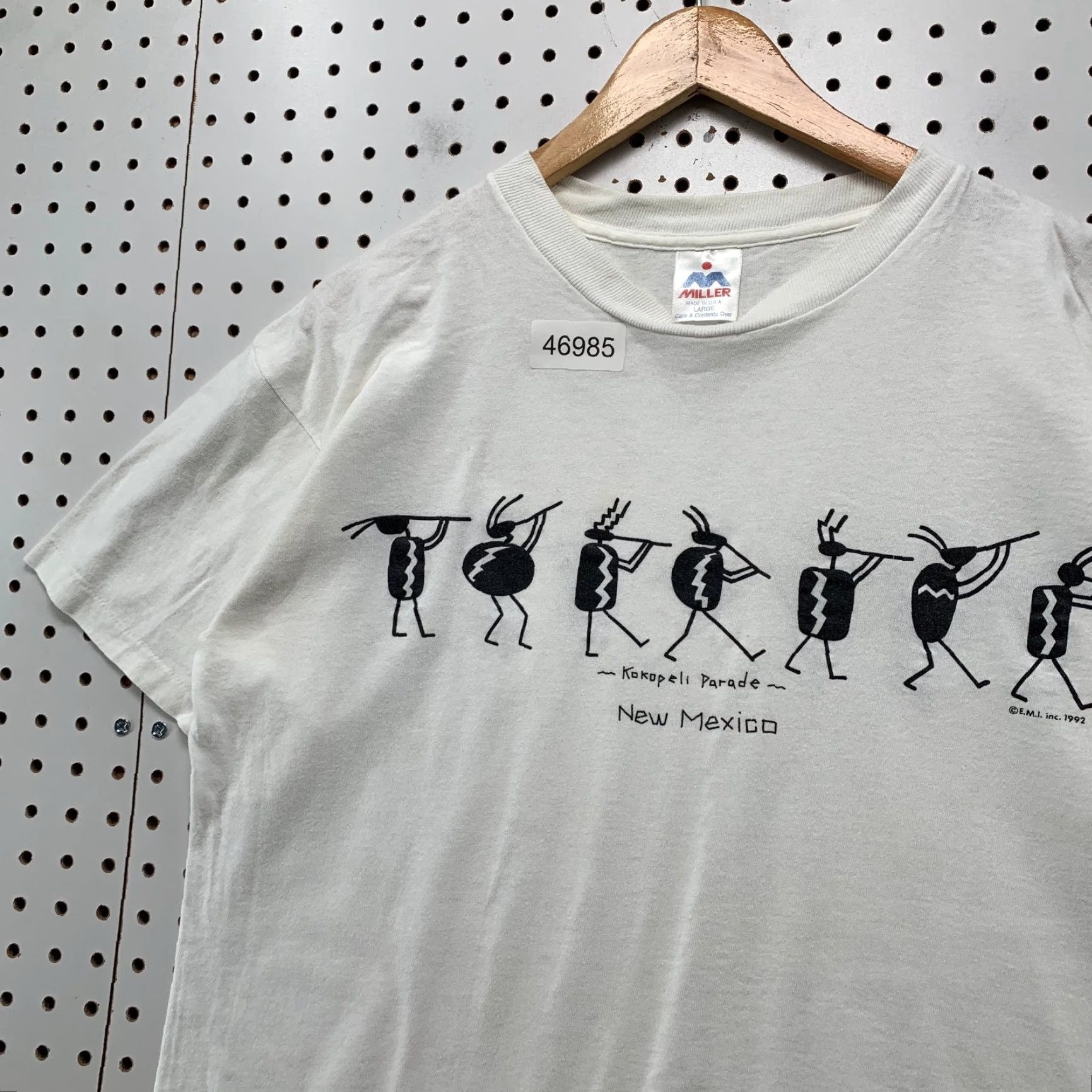Vintage VINTAGE Kokopelli Parade New Mexico T Shirt Mens Large White Single Stitch 90s Size US L / EU 52-54 / 3 - 7 Thumbnail