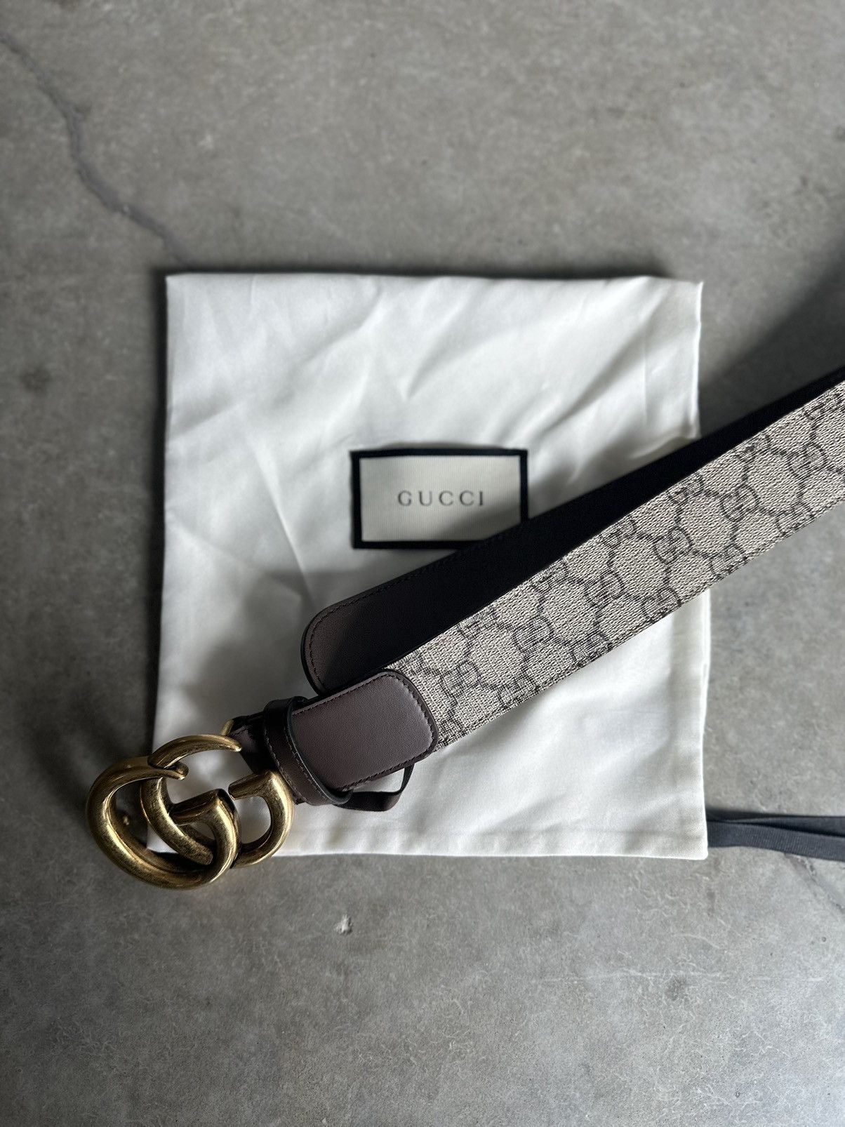 Gucci BEIGE/BROWN GUCCI BELT Size 30 - 2 Thumbnail