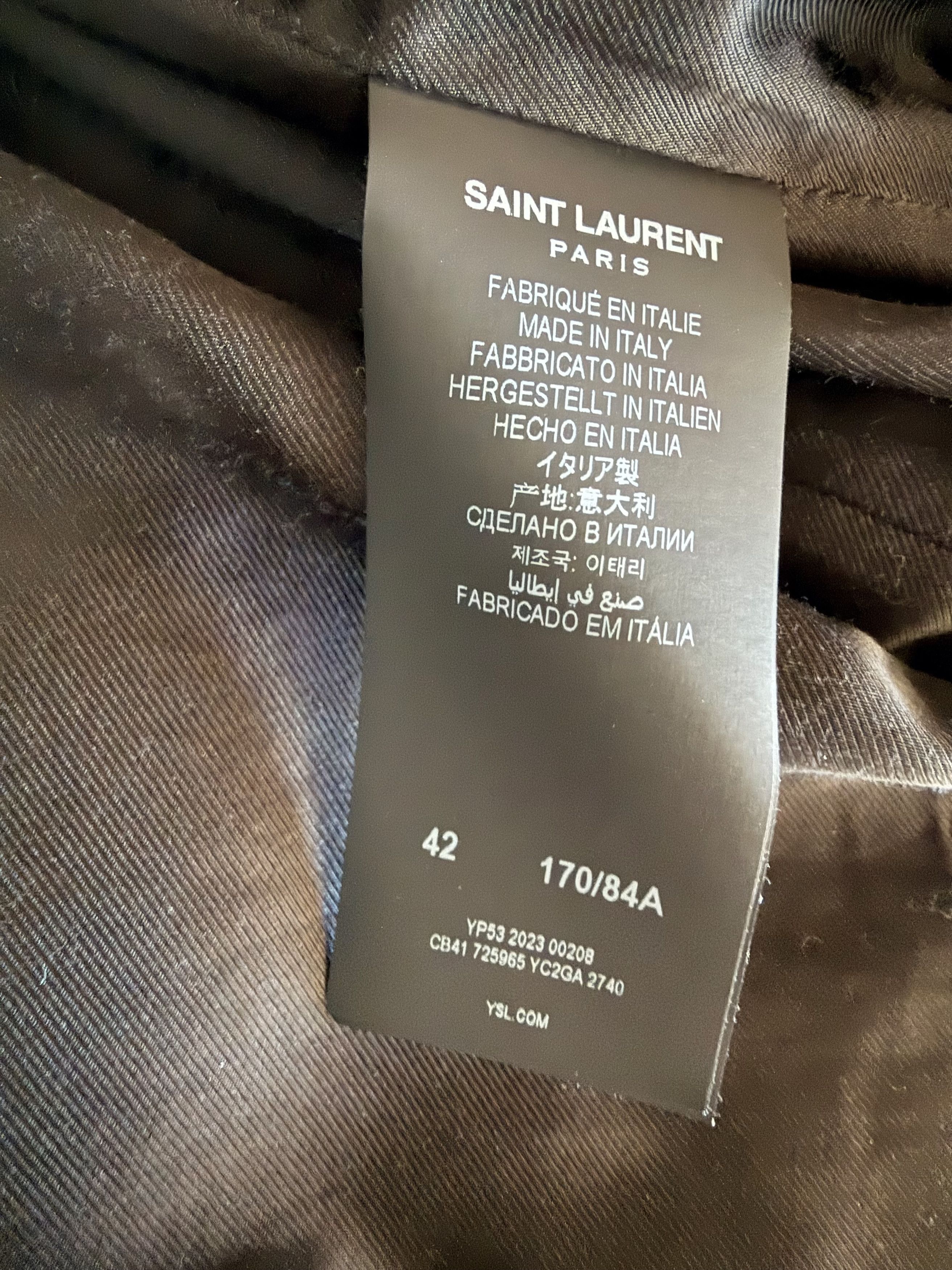 Saint Laurent Paris Saint Laurent Spring/Summer 2023 Runway Lamb Leather Coat Size US XS / EU 42 / 0 - 5 Thumbnail