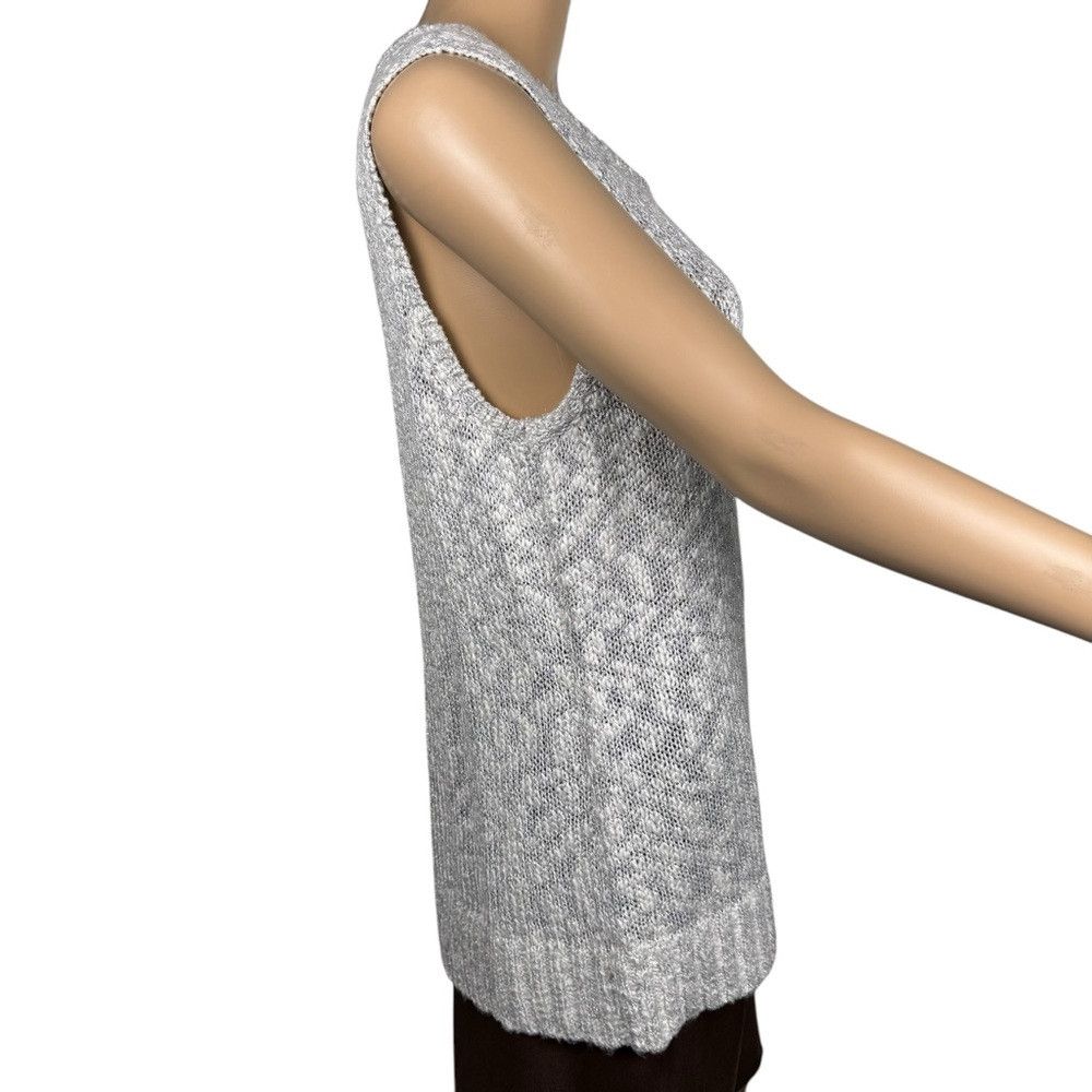 Chicos NWT New $69 Chico's Laurel Knit Ecru Tank Sweater Size 2 US Size L / US 10 / IT 46 - 3 Thumbnail