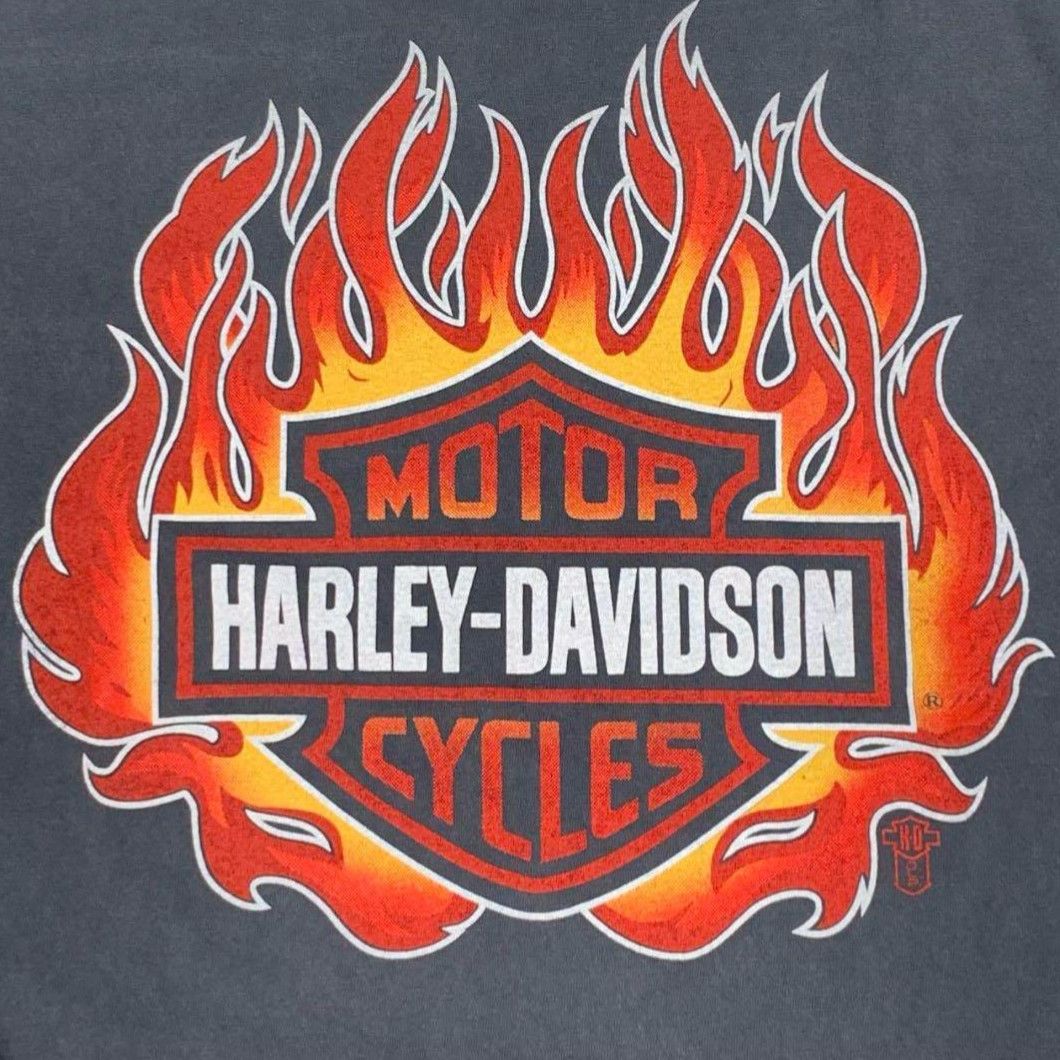 Harley Davidson Harley-Davidson red flame Big Logo Size US XL / EU 56 / 4 - 2 Thumbnail