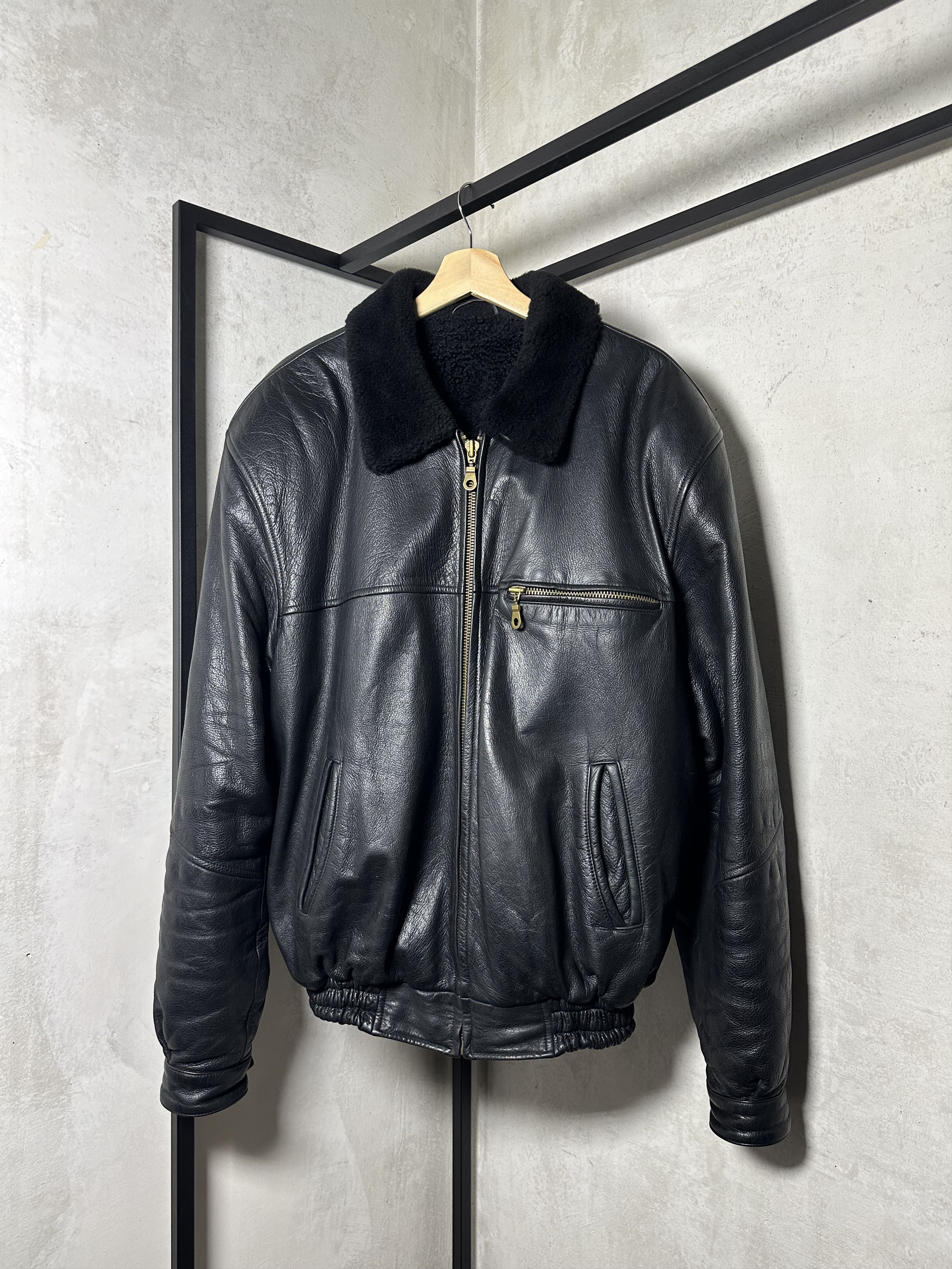 Genuine Leather Vintage Aviator Shearling Leather Jacket Size US L / EU 52-54 / 3 - 6 Thumbnail
