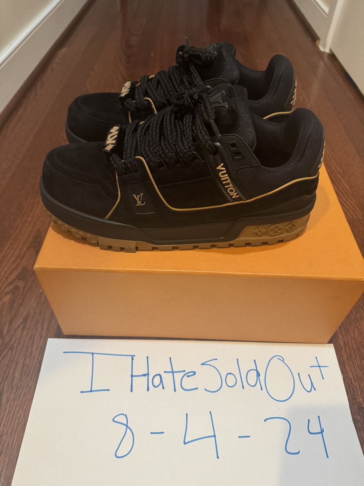 Louis Vuitton Louis Vuitton Maxi Trainers Black Brown Suede Size US 10 / EU 43 - 3 Thumbnail