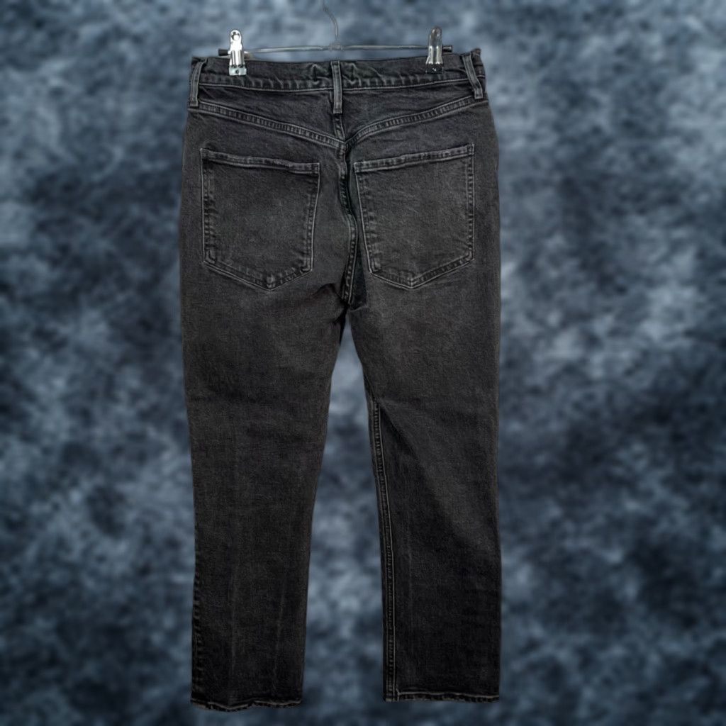 Agolde AGOLDE Womens 29 Riley High-Rise Straight Leg Jeans Washed Black Denim Jeans Regular 5-Pocket Style Straight Womens Size 29" - 1 Thumbnail