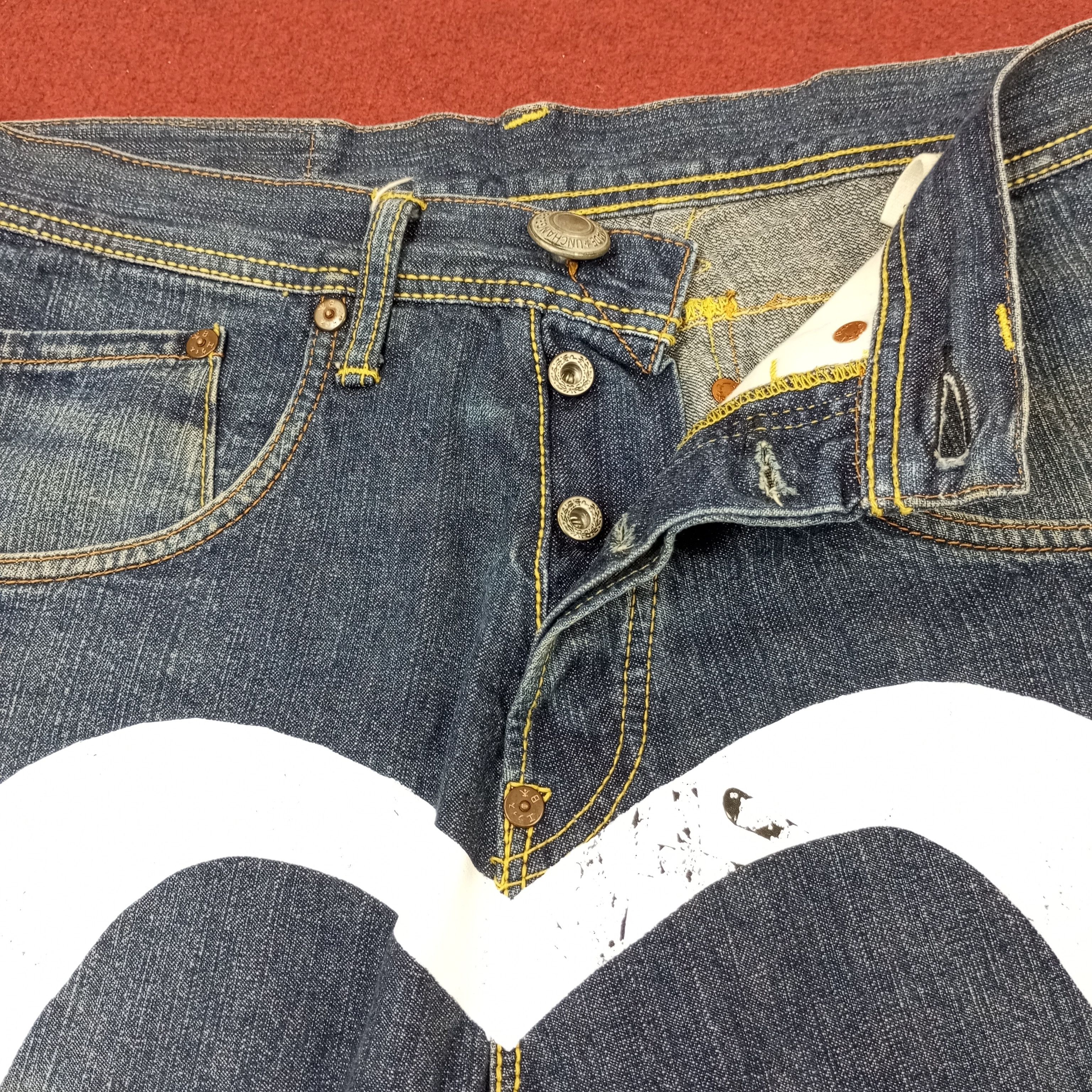 Evisu × Japanese Brand × Vintage Evisu Paris France Streetwear Custom Daicock Jeans c217n10 Size US 30 / EU 46 - 12 Thumbnail