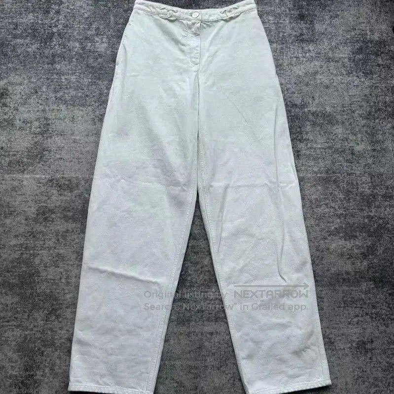 Chanel Chanel White Cotton Casual Trousers . Size 27" / US 4 / IT 40 - 1 Thumbnail