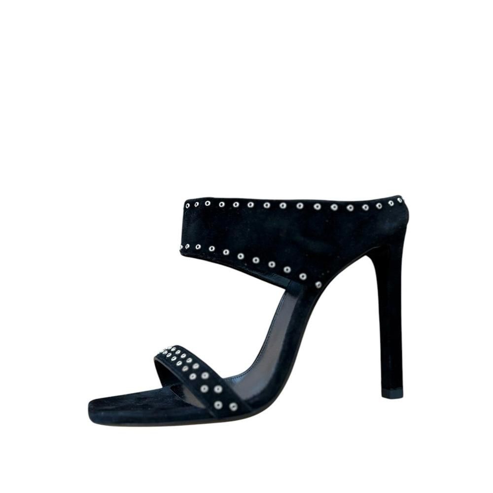 Yves Saint Laurent Saint Laurent Leather Mica 105 Stud Mule Black Size 6.5 Size US 6.5 / IT 36.5 - 1 Thumbnail