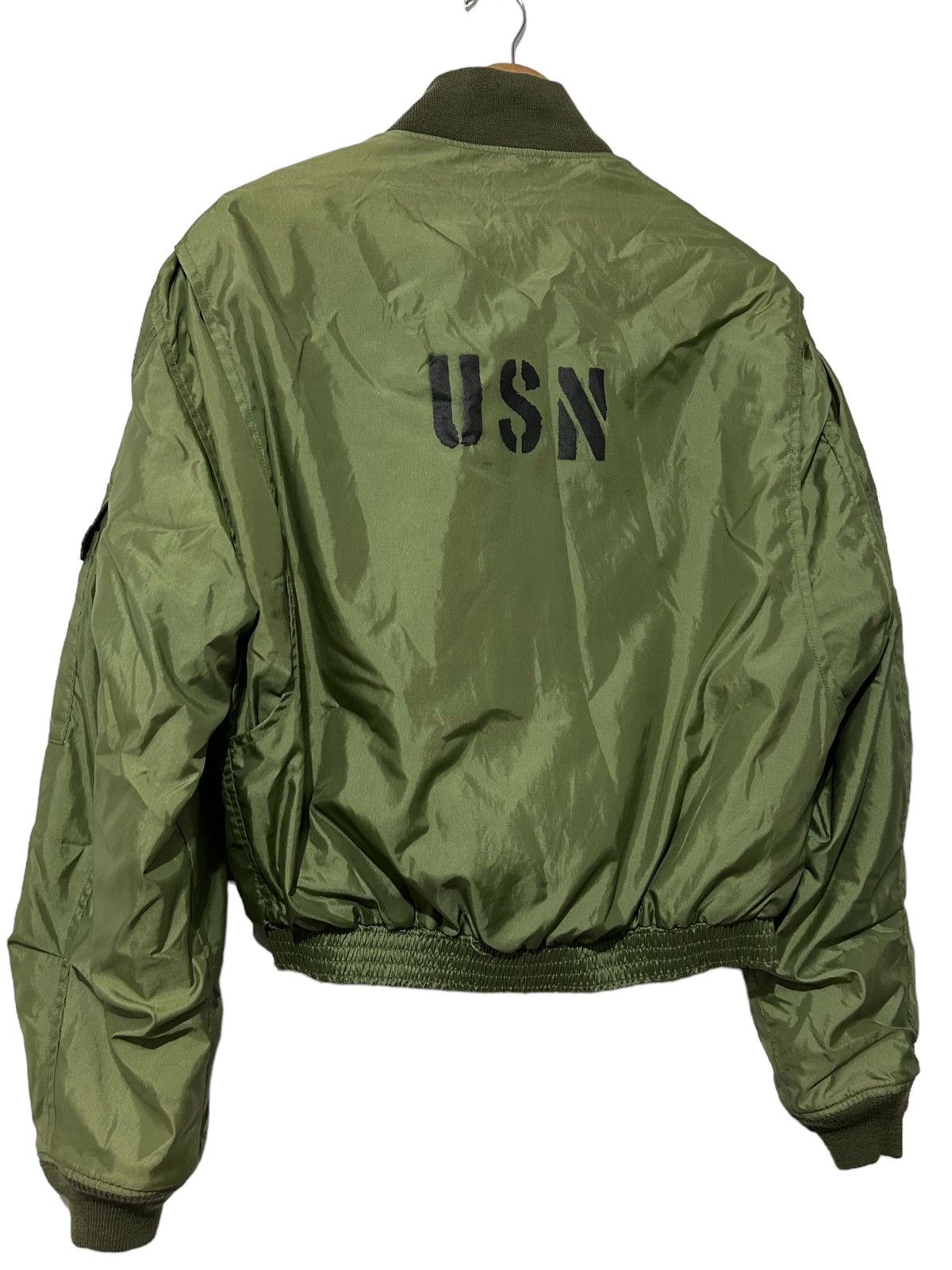 Vintage Vintage USN Bomber jacket Talon Zip size on Tag 42 Regular Size US S / EU 44-46 / 1 - 1 Thumbnail