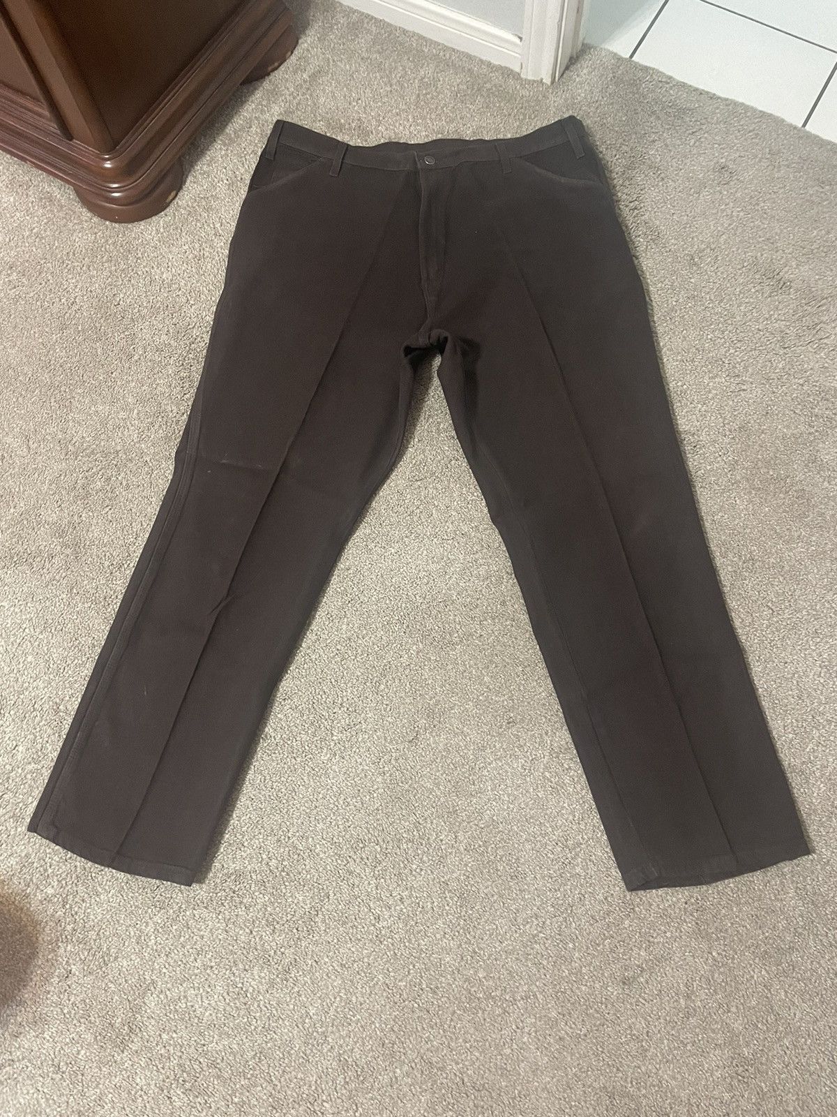 Dickies Dickies Carpenter Canvas Dark Brown Jeans Mens Size 42/30 Size US 42 / EU 58 - 1 Thumbnail