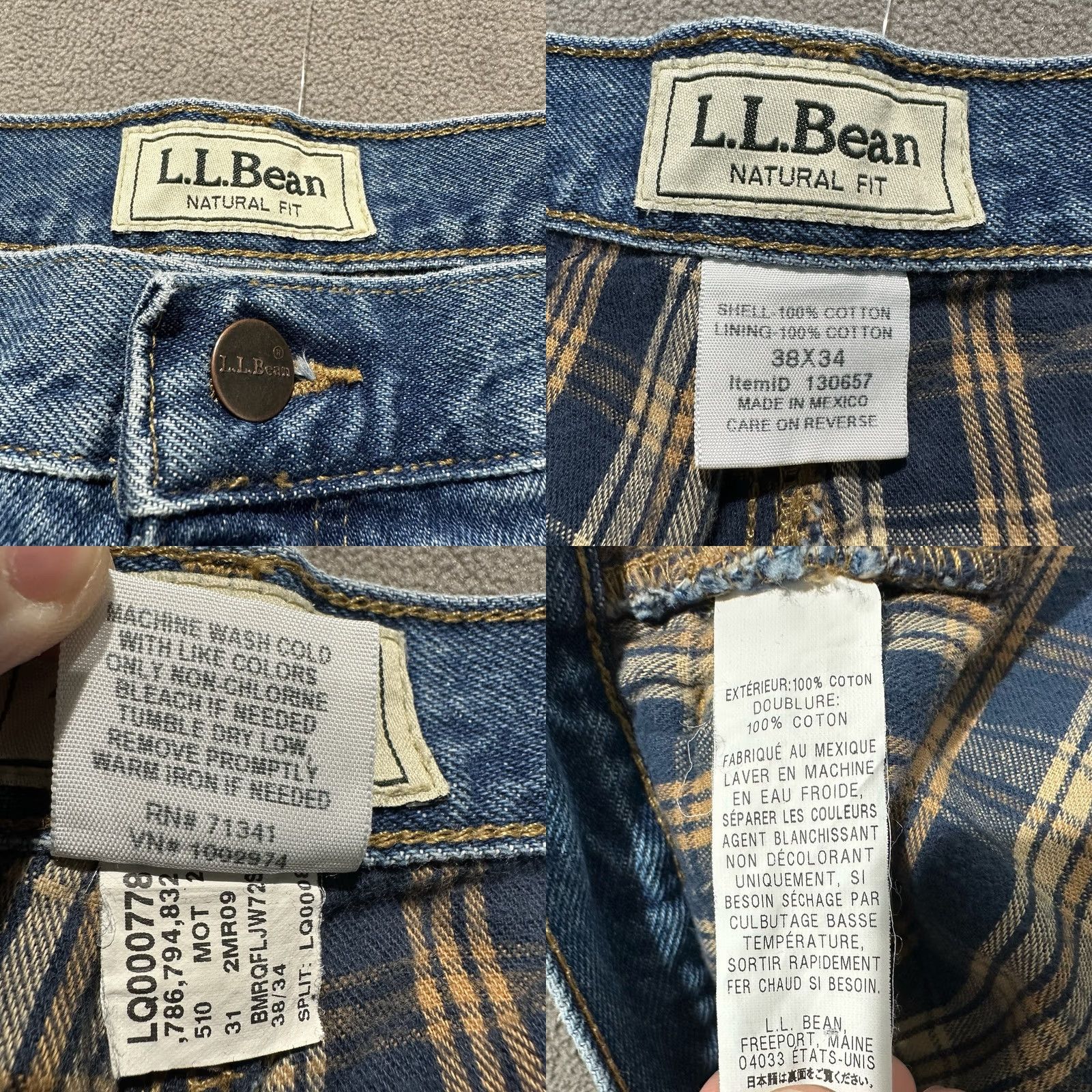 Vintage VINTAGE L.L. Bean Jeans Mens 38x34 Blue Denim 5-Pocket Relaxed Straight Regular Size XS? Size US 38 / EU 54 - 8 Thumbnail