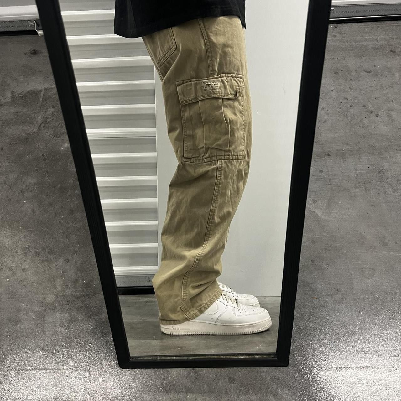 Japanese Brand × Vintage Vintage Y2K/2000s Baggy Carhartt Style Khaki Cargo Pants! Size US 32 / EU 48 - 2 Thumbnail