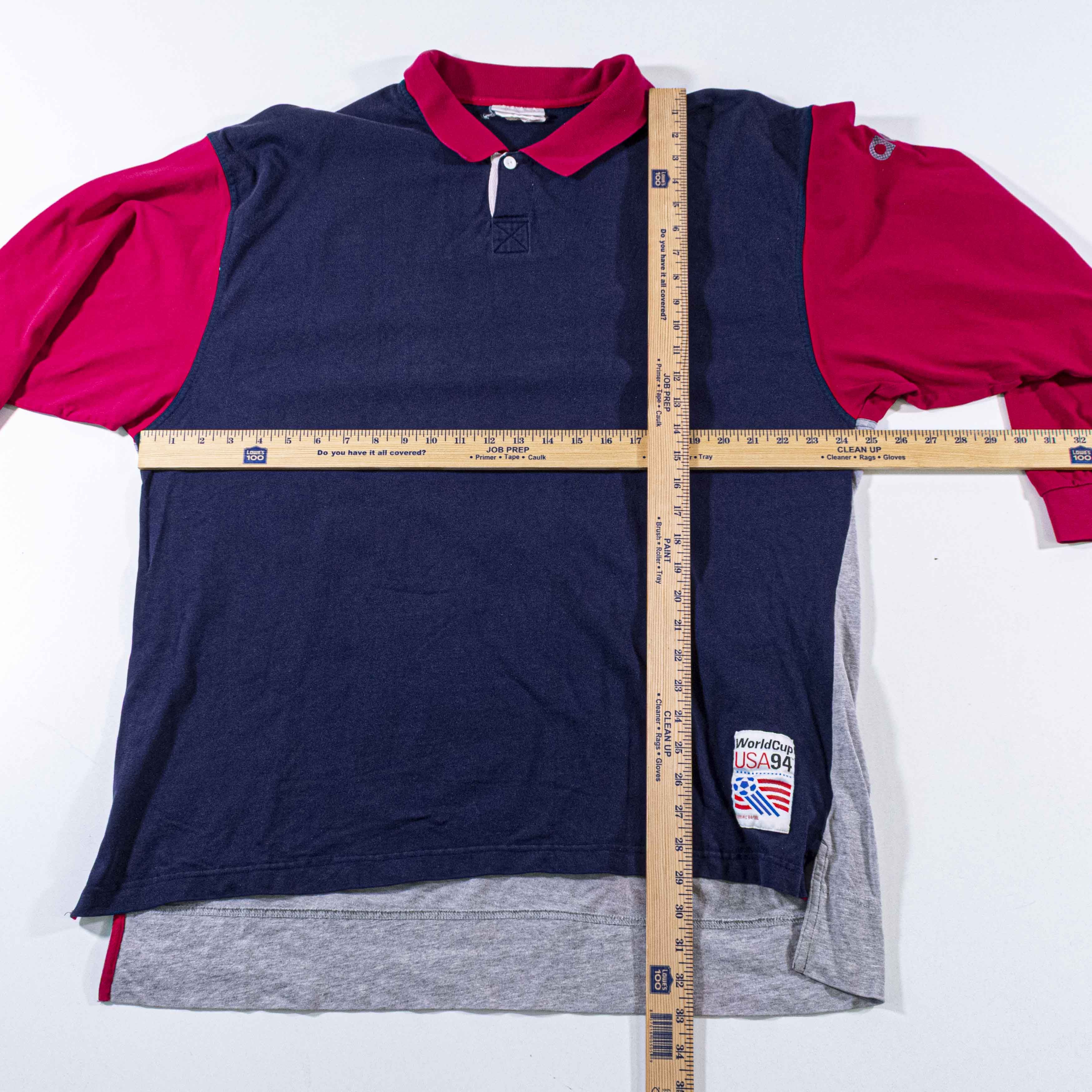 Adidas Vintage Adidas 1994 World Cup Polo Shirt Long Sleeve 90s Size US XL / EU 56 / 4 - 3 Thumbnail