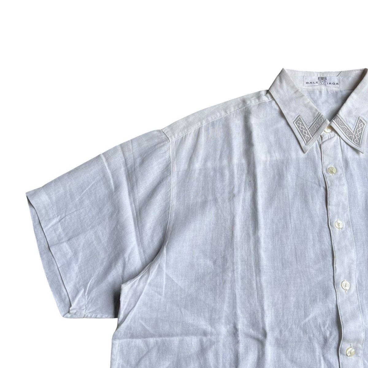 Balenciaga Balenciaga Paris Pocket Shirt Size US XL / EU 56 / 4 - 3 Thumbnail