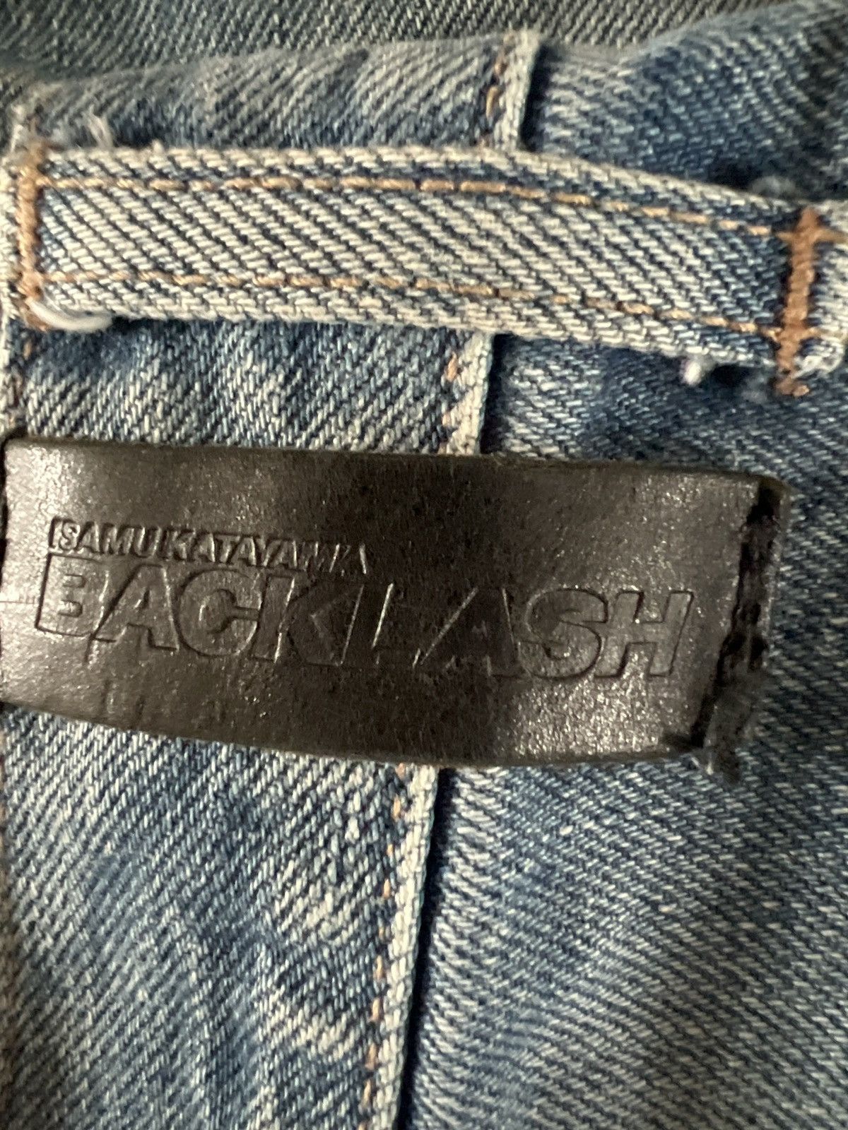 Isamu Katayama Backlash Backlash Leather Repair Flared Jeans isamu katayama backlash Size US 32 / EU 48 - 6 Thumbnail