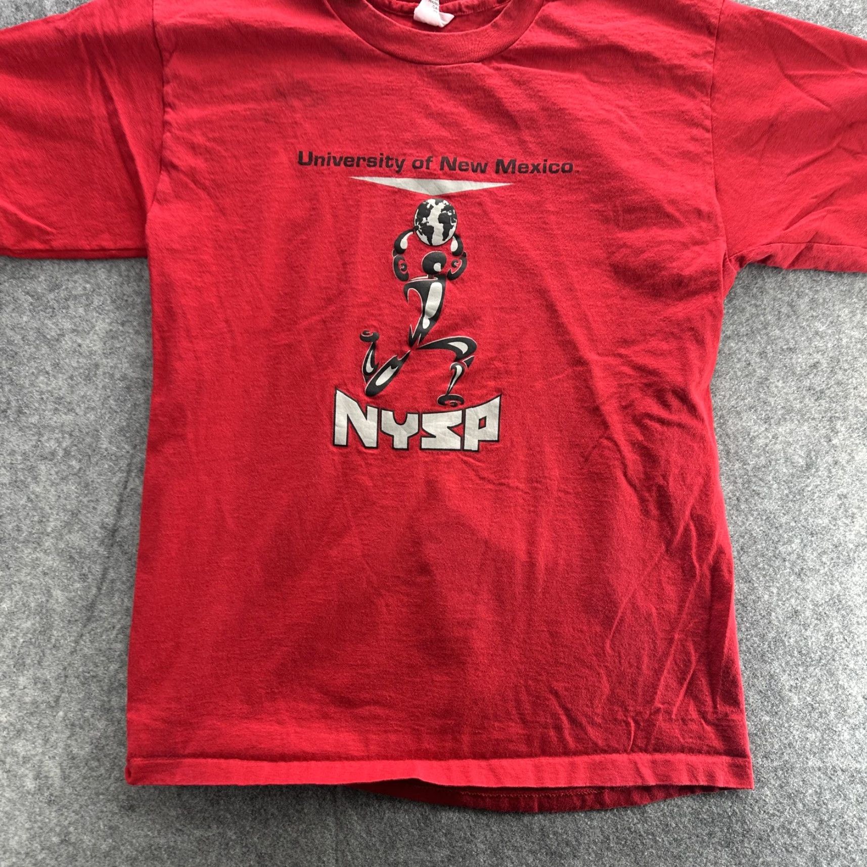 Vintage VINTAGE University of New Mexico T-Shirt Mens Large Cotton Red 90s NCAA Sportswear Size US L / EU 52-54 / 3 - 3 Thumbnail