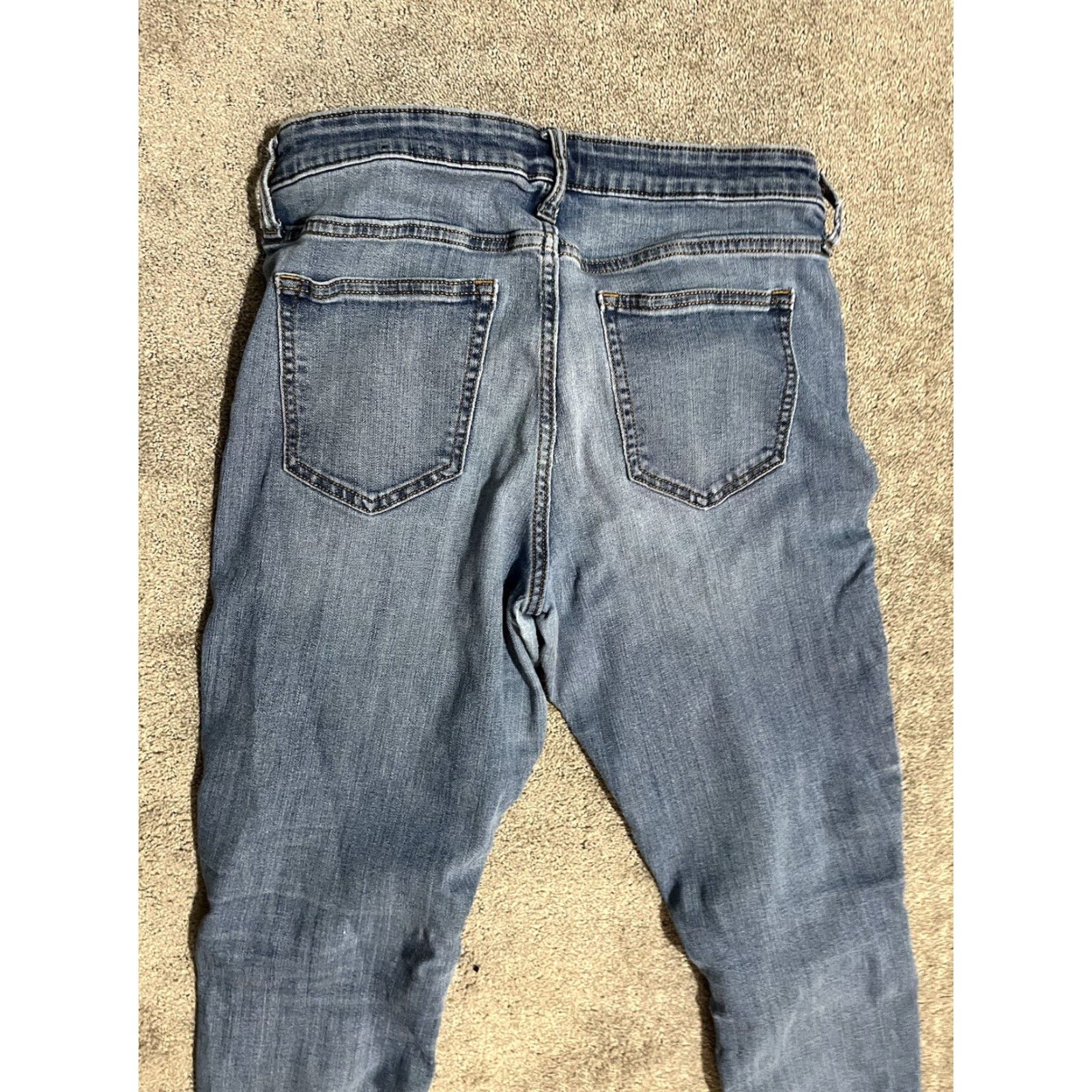 Gap Gap Jeans Womens 31R Medium Wash Blue Denim Solid Legging Size 24" / US 00 / IT 34 - 2 Thumbnail