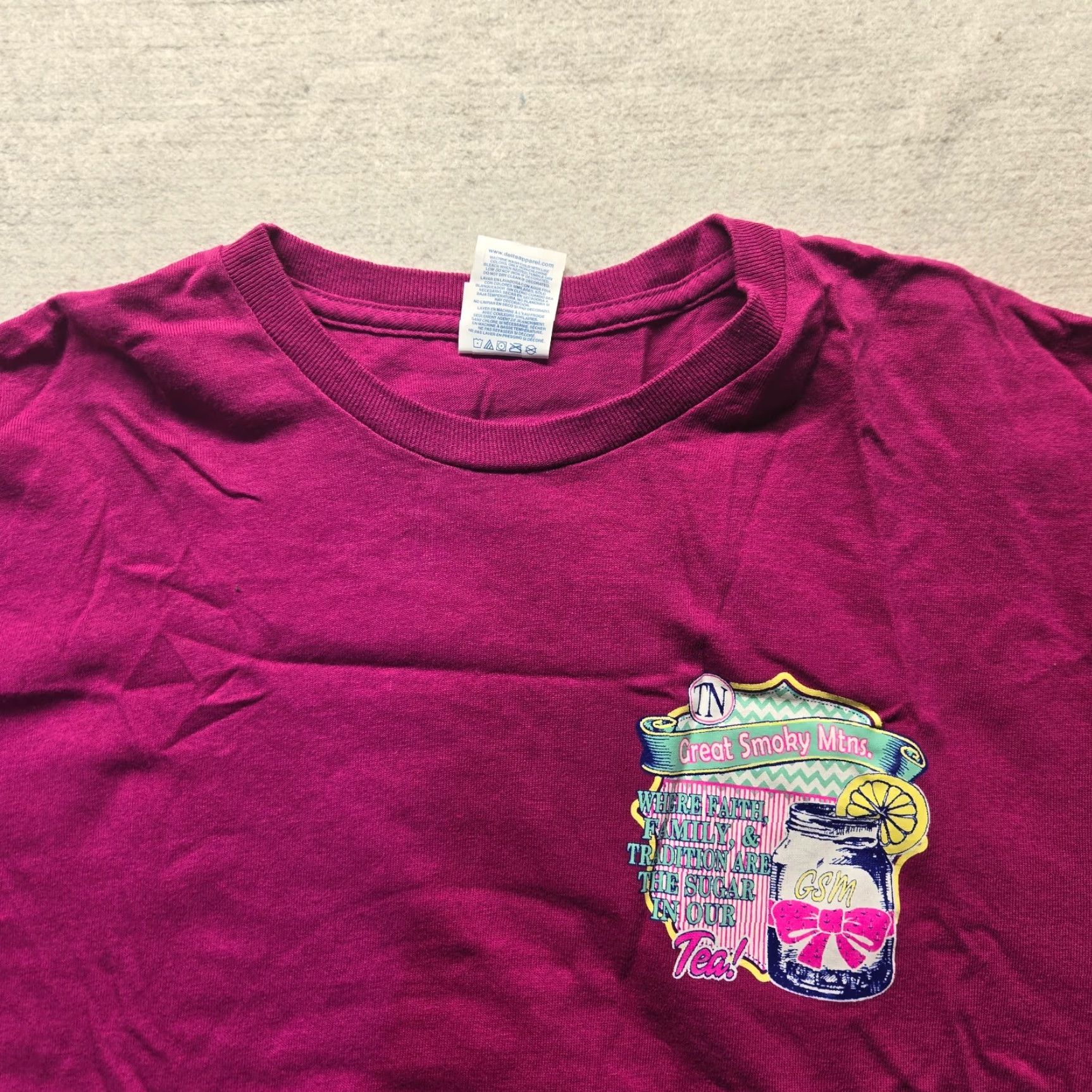 Fruit Of The Loom Fruit of the Loom Shirt Adult Men L Purple Short Sleeve Tee T-Shirt Great Smoky Mountains 90s (if applicable) Mens Size US L / EU 52-54 / 3 - 3 Thumbnail