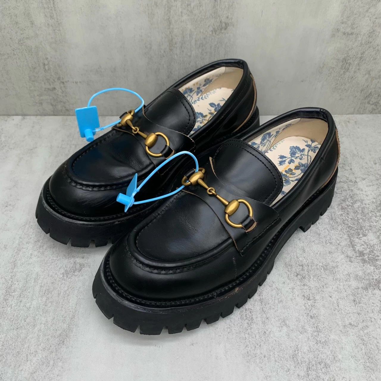 Gucci Gucci Black Horsebit Bee Platform Loafer 38 98 New Size US 7 / IT 37 - 1 Thumbnail